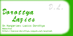 dorottya lazics business card